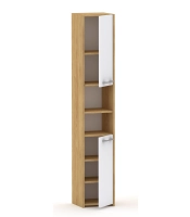 Słupek łazienkowy komin LUNA 30 cm 2D Hikora białe fronty matowe/połysk